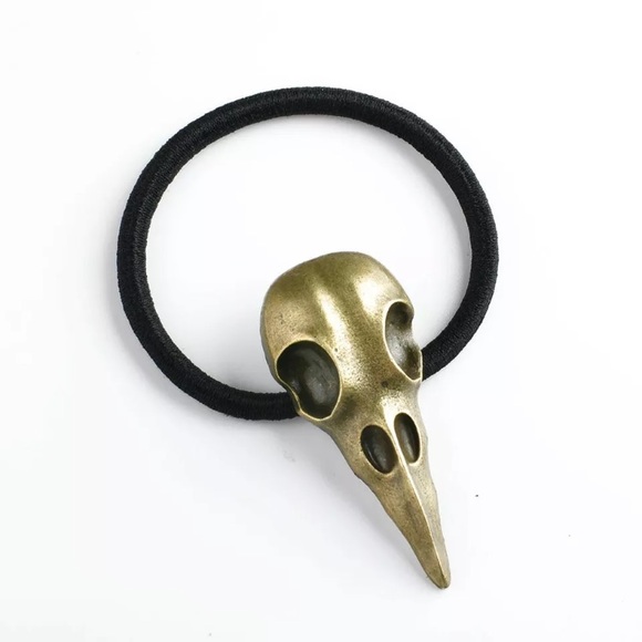 New! Animal Skeleton Head bronze hair tie - Picture 2 of 5